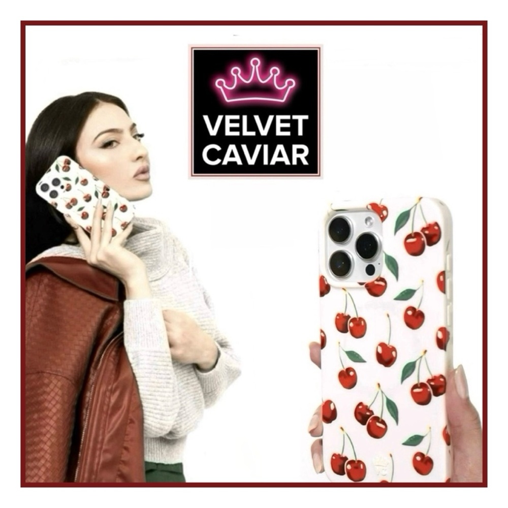 NWOB Velvet Caviar iPhone 16 Pro Case - Mon Cheri Cherry - Picture 3 of 10